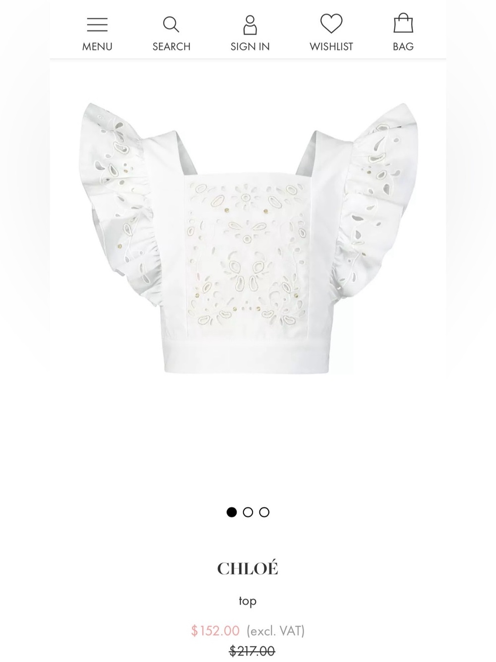 Chloe White Eyelet Ruffle Tank Top